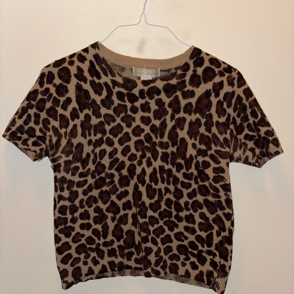 Casual Corner Leopard Print Sweater